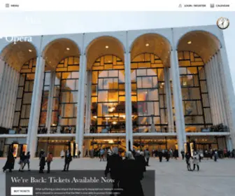 Metopera.org(Metropolitan Opera) Screenshot