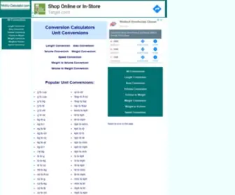 Metric-Calculator.com(Conversion Calculators) Screenshot