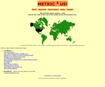 Metric4US.com(Metric 4 US) Screenshot