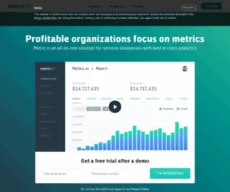 Metric.ai(Intelligence for your services) Screenshot