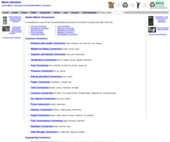 Metriccalculator.com(Metric Calculator) Screenshot