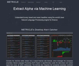 Metricle.com(METRICLE) Screenshot