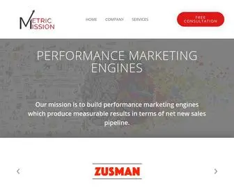 Metricmission.com(FREE CONSULTATION PERFORMANCE MARKETING ENGINES Our mission) Screenshot