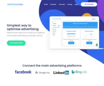 Metricscreen.net(Simplify & Optimise ADS Campaigns) Screenshot