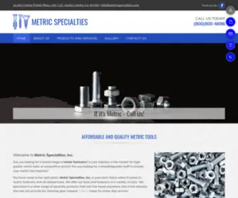 Metricspecialties.com(Metric Specialities) Screenshot