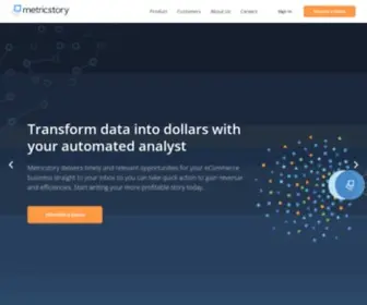 Metricstory.com(Automated Ecommerce Analyst) Screenshot