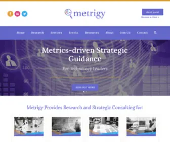 Metrigy.com(Metrigy Research Strategic Consulting and Advising) Screenshot