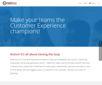 Metrivox.com(A platform empowering your teams to create value for your customers) Screenshot