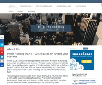 Metrixfunding.com(About Us) Screenshot