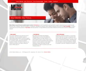 Metrixmatrix.com(Metrix Matrix specializes in opinion research and) Screenshot