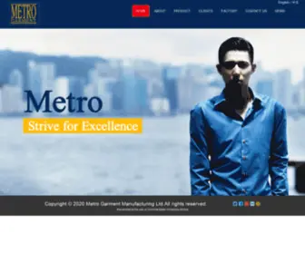 Metro-GMT.com.hk(Metro Garment Manufacturing Ltd) Screenshot