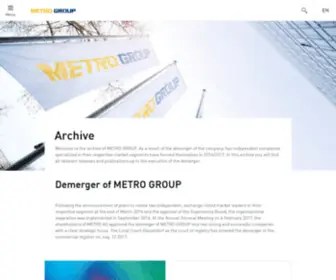Metro-Group.com(METRO GROUP Archiv) Screenshot