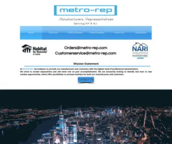 Metro-Rep.com(Metro-Rep Manufacturers Representatives Serving NY & NJ) Screenshot