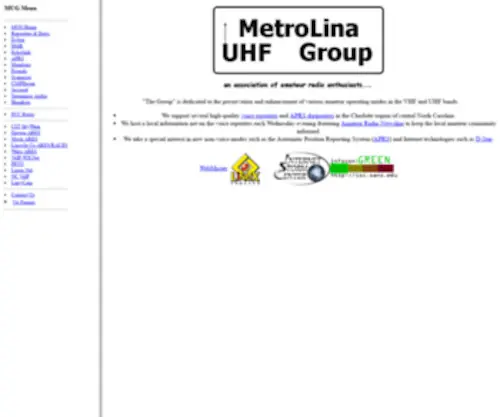 Metro-UHF.org(MetroLina UHF Group) Screenshot