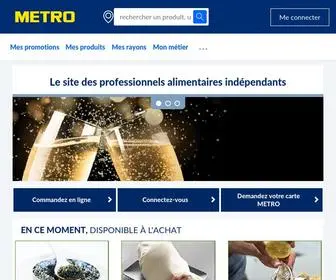 Metro.fr(Grossiste alimentaire et matériel pour professionnels) Screenshot