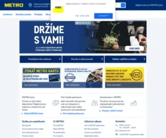 Metro.sk(Veľkoobchod potravín a ďalšieho tovaru) Screenshot