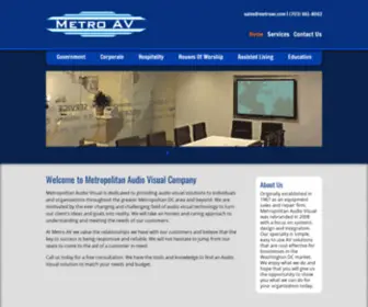 Metroav.com(Metropolitan Audio Visual Company Metropolitan Audio Visual) Screenshot