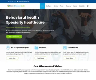 Metrobhealth.com(Metro Behavioral Health) Screenshot