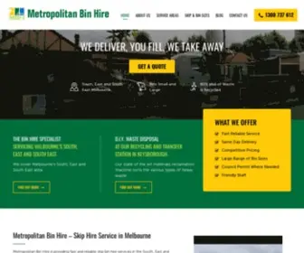 Metrobinhire.com.au(Skip Bin Hire Melbourne) Screenshot