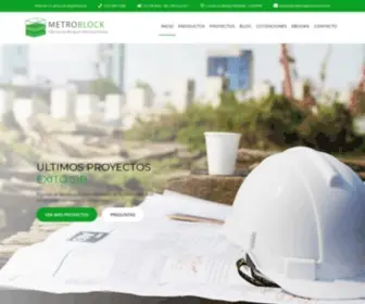 Metroblock.com.co(Fabrica Bloques de Cemento) Screenshot