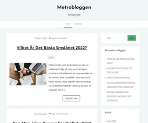 Metrobloggen.se(Senaste nytt) Screenshot