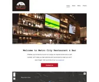 Metrocitysunnyvale.com(Metro City Restaurant & Bar) Screenshot