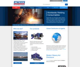 Metrode.com(Metrode Welding Consumables) Screenshot