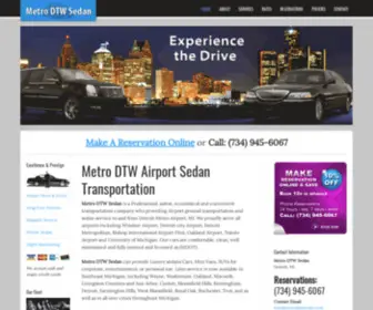 Metrodtwsedan.com(DTW Airport Transportation) Screenshot