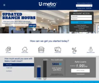 Metrofcu.com(Metro Credit Union Omaha) Screenshot