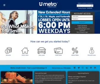 Metrofcu.org(Metro Credit Union Omaha) Screenshot