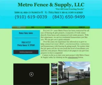 Metrofencesupply.com(Metro Fence delivers and installs your fence in a timely manner. Free Estimates) Screenshot