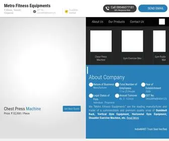 Metrofitness.co.in(Metro Fitness Equipments) Screenshot