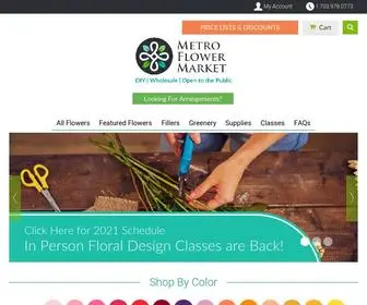 Metroflowermarket.com(Wholesale Flowers for DIY Weddings or Special Events. Metro Flower Market) Screenshot