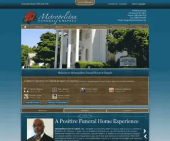 Metrofuneralhome.com(Funeral Home in Rochester NY) Screenshot