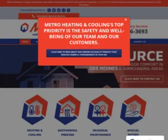 Metrohci.com(Metro Heating and Cooling) Screenshot