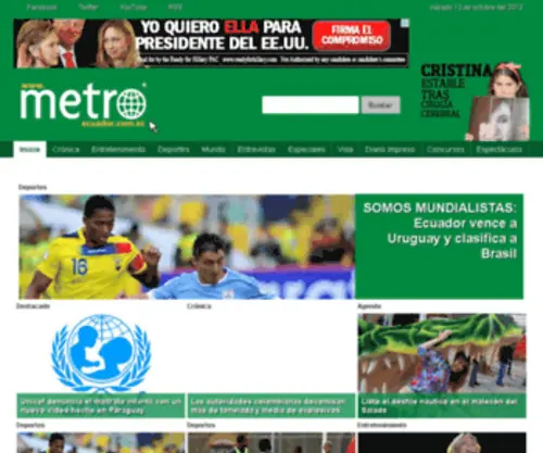 Metrohoy.com.ec(Metrohoy Ecuador) Screenshot