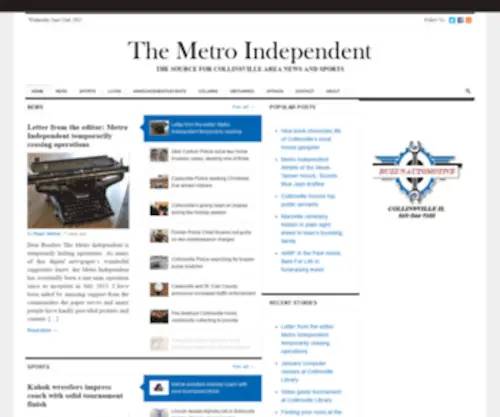 Metroindependent.com(The Metro Independent) Screenshot