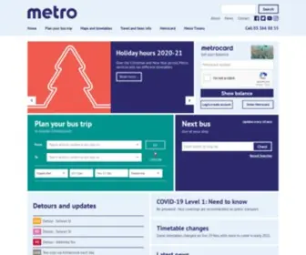 Metroinfo.co.nz(Metro home) Screenshot