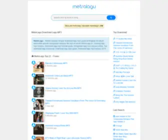 Metrolagu1.site(Metrolagu1 site) Screenshot