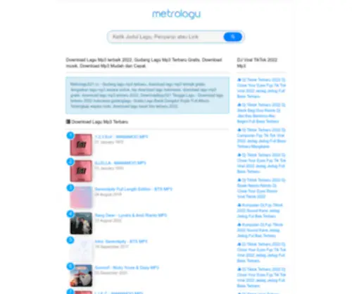 Metrolagu321.cc(Download Lagu MP3 Gratis Terbaru 2024) Screenshot