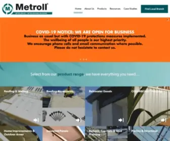 Metroll.com.au(Metroll Steel Building Products & Solutions) Screenshot