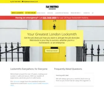 Metrolocks.co.uk(1st Metropolitan Locksmiths) Screenshot