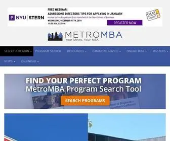 Metromba.com(Local MBA Programs & News) Screenshot