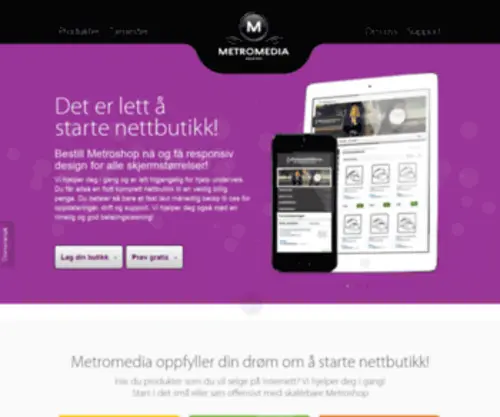Metromedia.no(Starte nettbutikk) Screenshot