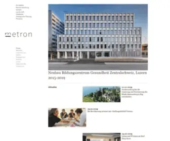 Metron.ch(Architektur, Raumentwicklung, Verkehr, Landschaft, Umwelt) Screenshot