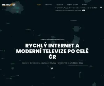 Metronet.cz(Firma metronet s.r.o. poskytuje připojení k internetu (pomocí optického vlákna a Wi) Screenshot