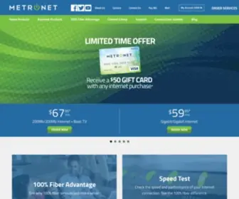 Metronetinc.com(Metronet Fiber Internet) Screenshot