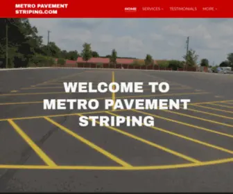 Metropavementstriping.com(Parking lot striping) Screenshot