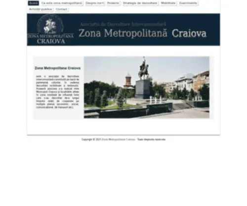Metropolacraiova.ro(Zona Metropolitana Craiova) Screenshot