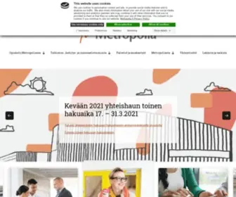 Metropolia.fi(Metropolia Ammattikorkeakoulu) Screenshot